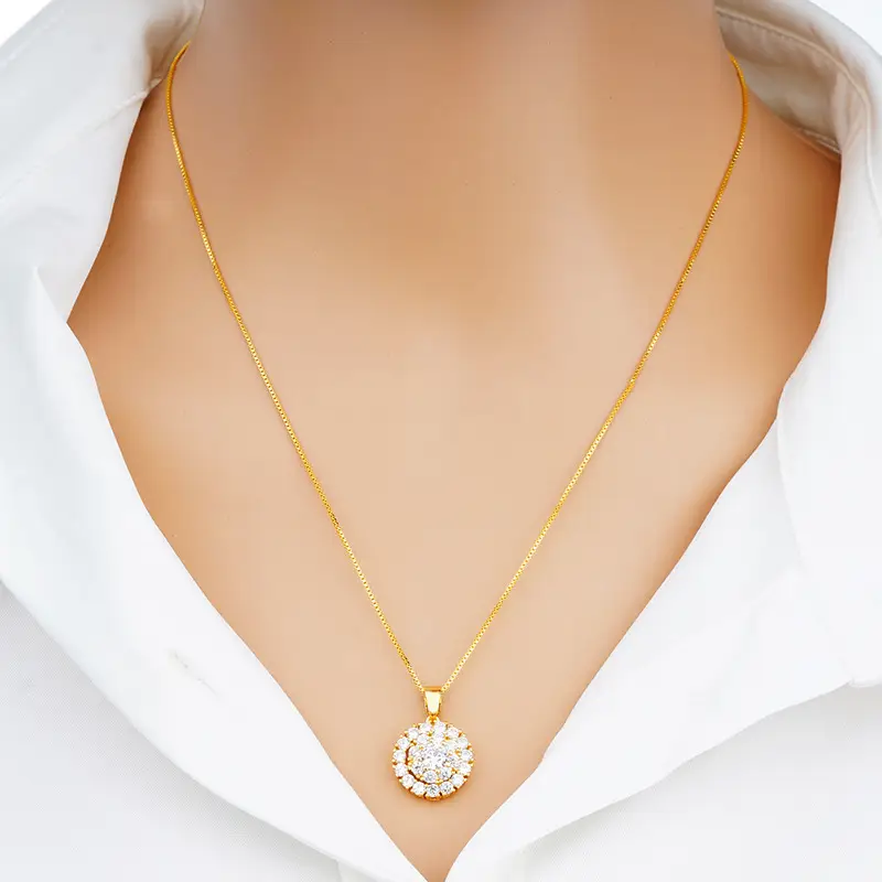 Green Zircon Ring & Pendant Set for Women
