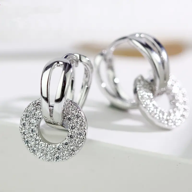 Gold Joker-Inspired Zircon Earrings for Women