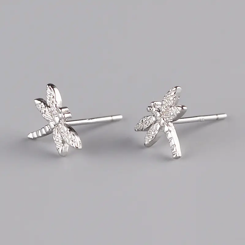 Dragonfly Earrings 925 Silver Lightweight Hypoallergenic