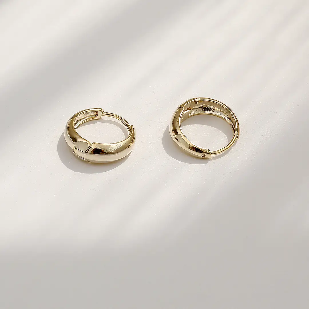 Gold & Silver Round Hoop Earrings for Women