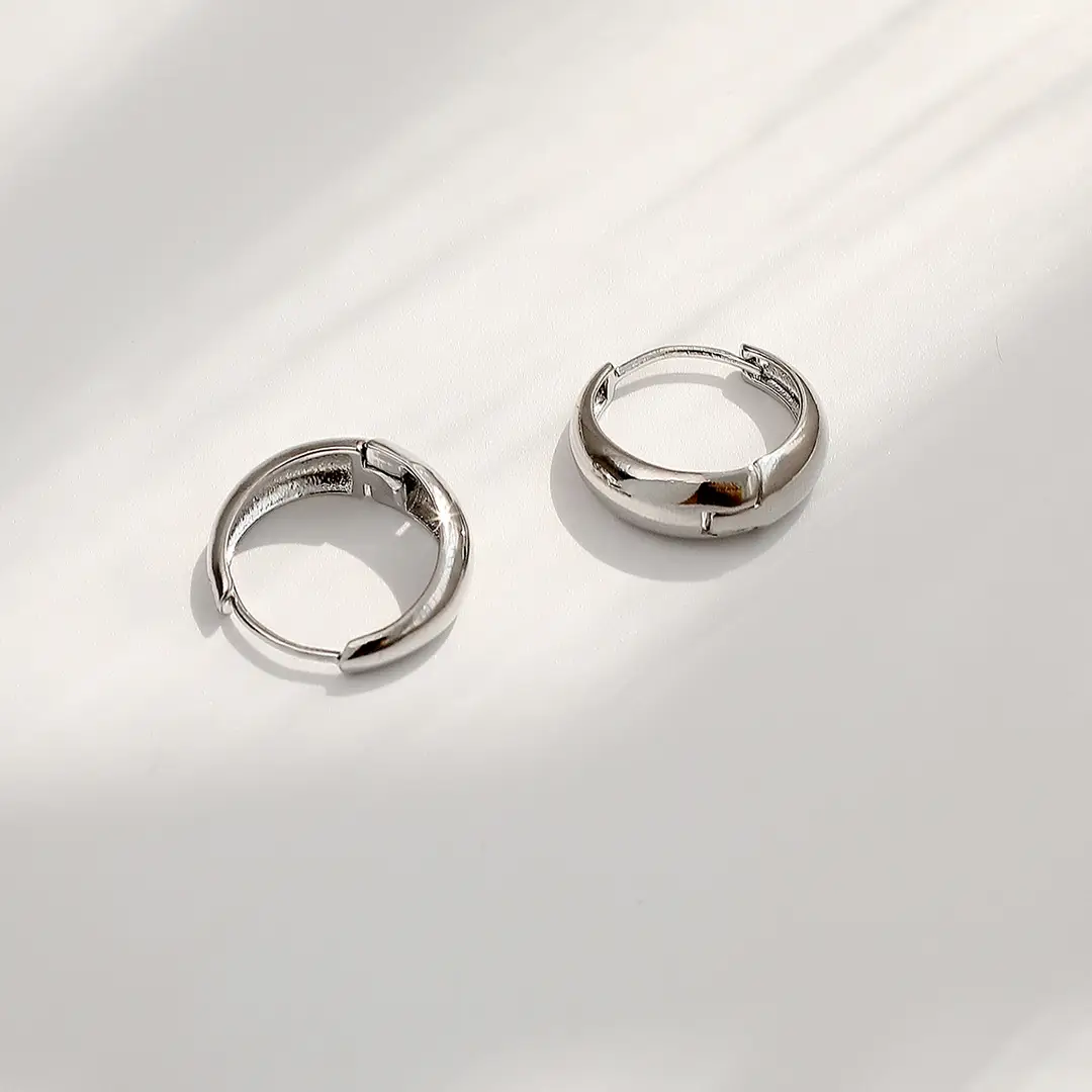 Gold & Silver Round Hoop Earrings for Women