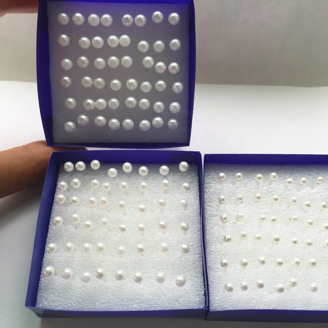 Pearl Earrings for Women White Studs Lightweight Daily Wear