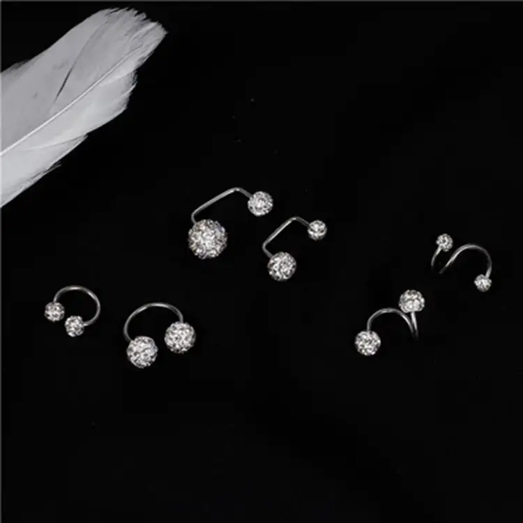 Modern Korean Crystal Earrings for Women