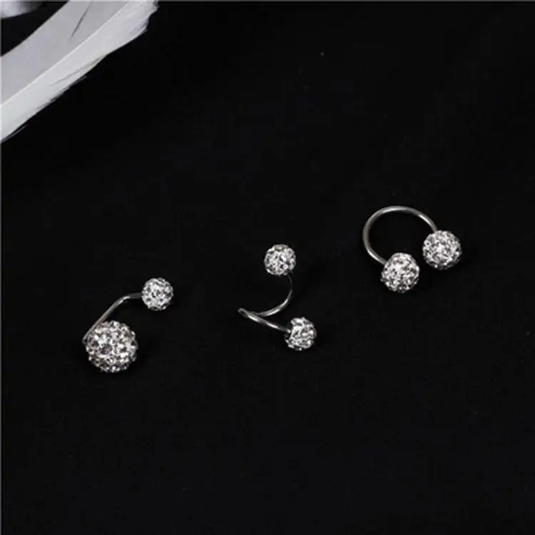 Modern Korean Crystal Earrings for Women
