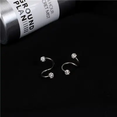Modern Korean Crystal Earrings for Women