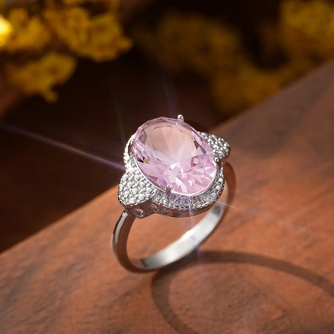 Pink Zircon Ring for Women Premium Luxury Jewelry