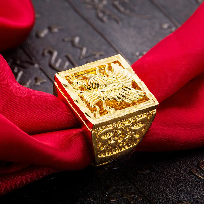 Gold Plated Double Layer Wedding Ring for Women
