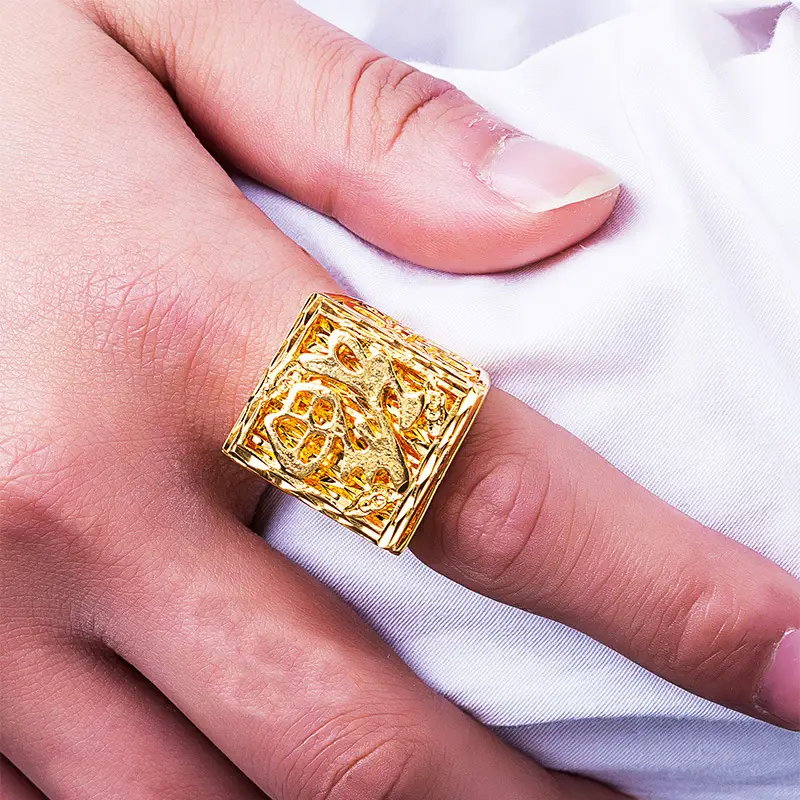 Gold Plated Double Layer Wedding Ring for Women