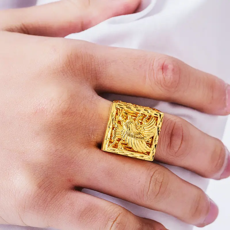Gold Plated Double Layer Wedding Ring for Women