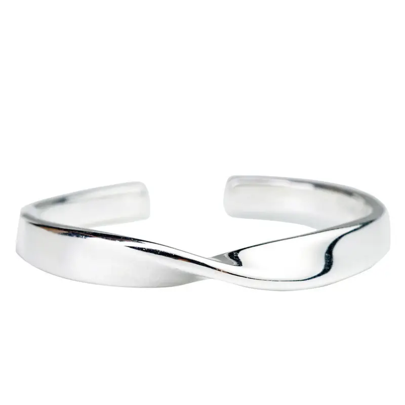 Sterling Silver Mobius Ring Adjustable Unisex Gift