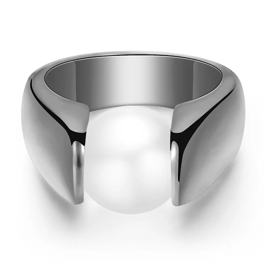 Women's 18K Gold Cat's Eye Ring Retro Stainless Steel Fashion Jewelry