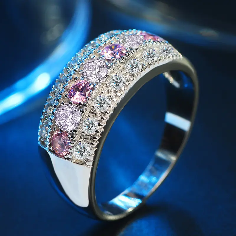 Women Bohemian Red Zircon Diamond Ring Jewelry