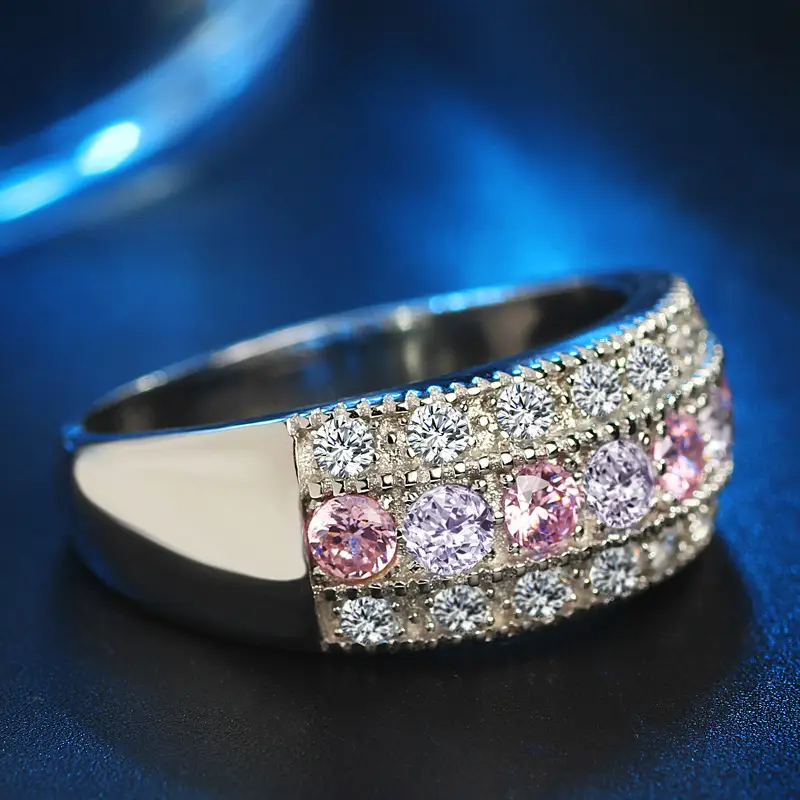 Women Bohemian Red Zircon Diamond Ring Jewelry
