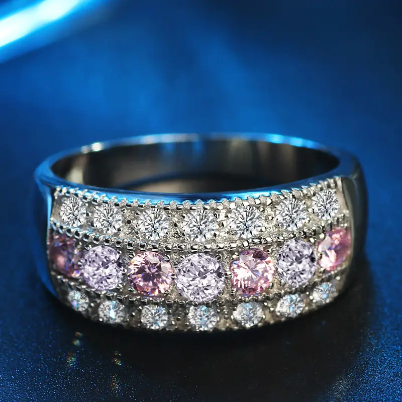Women Bohemian Red Zircon Diamond Ring Jewelry