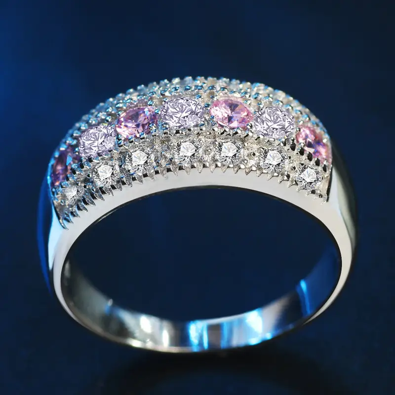 Women Bohemian Red Zircon Diamond Ring Jewelry