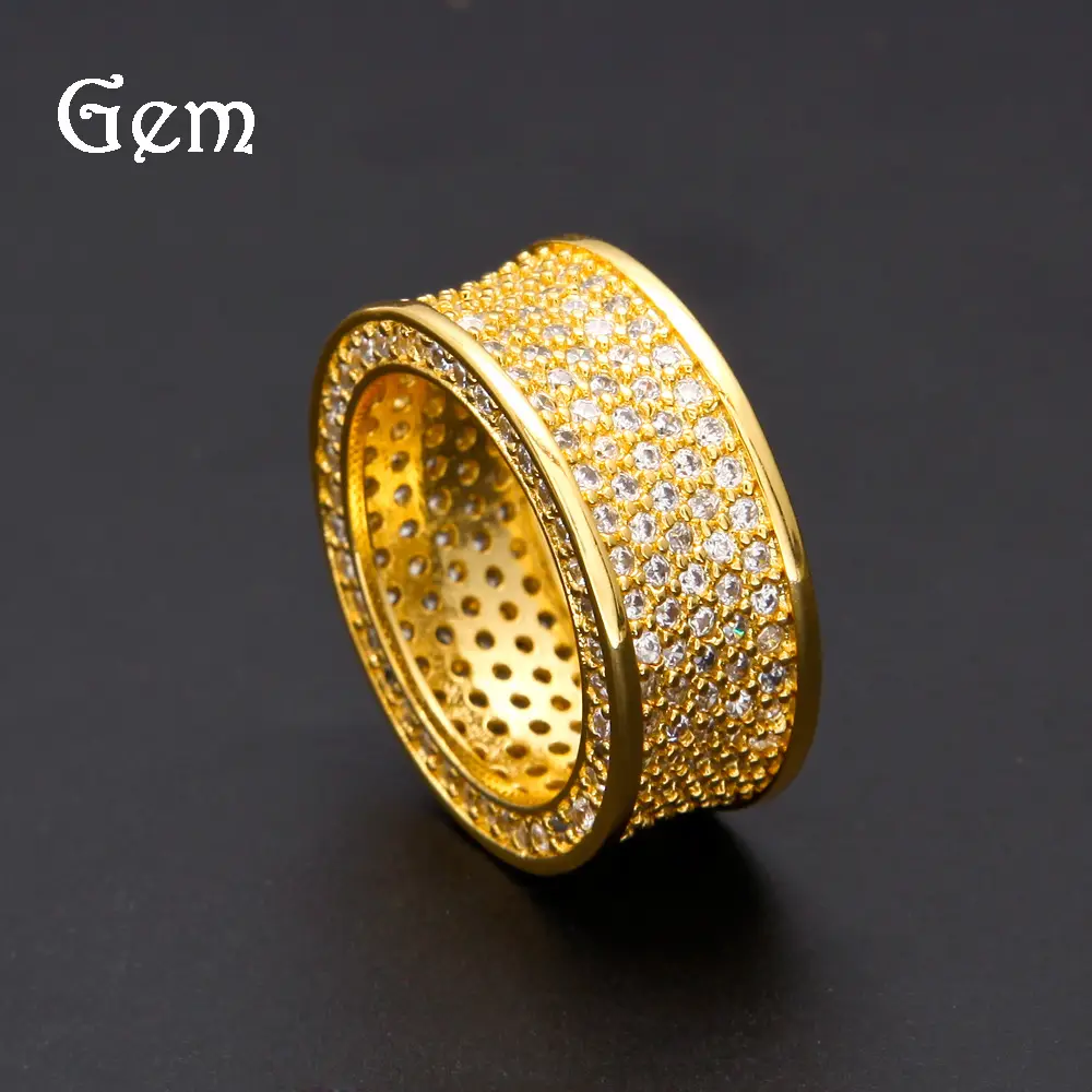 Men's 18K Gold Hip Hop Diamond Ring