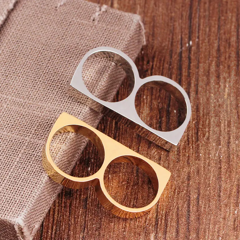 Men Double Ring Alloy Trendy Fashion Jewelry