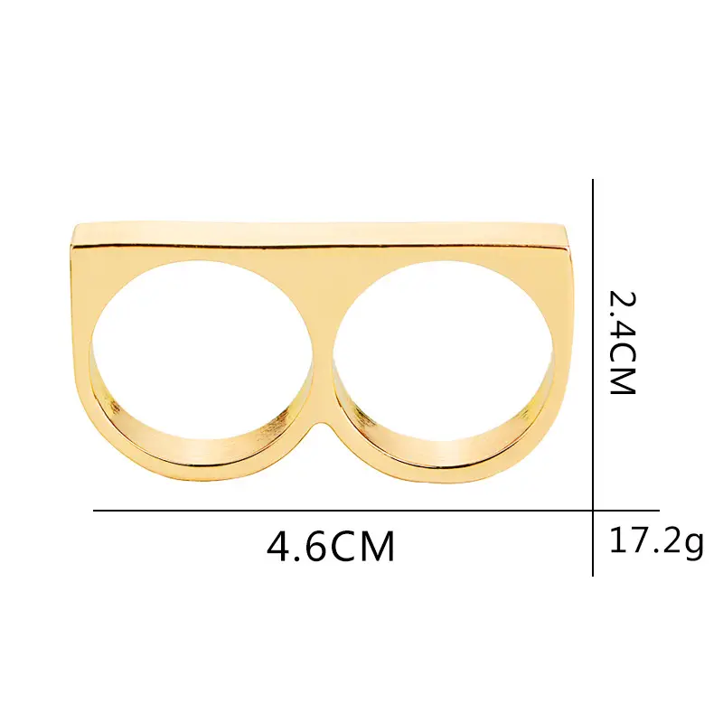 Men Double Ring Alloy Trendy Fashion Jewelry