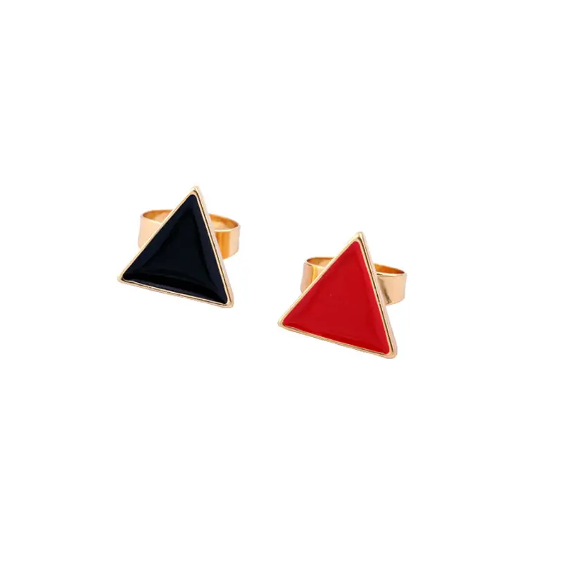Women's Red Geometric Triangle Ring Affordable Daily Wear Jewelry