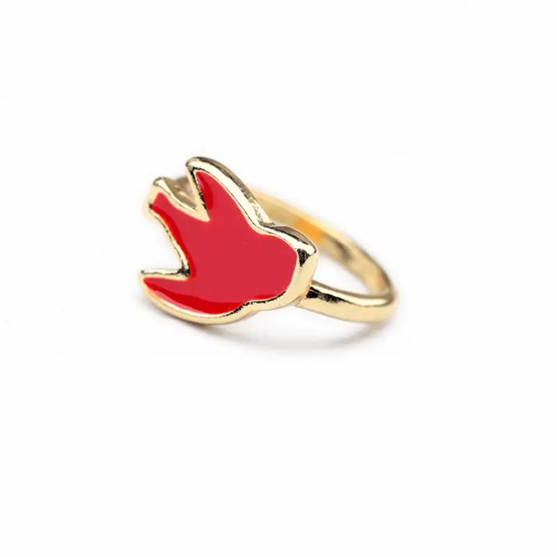 Women's Red Geometric Triangle Ring Affordable Daily Wear Jewelry