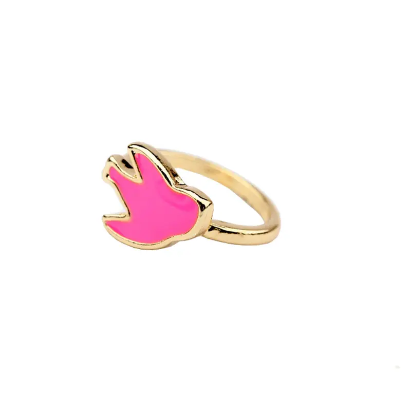 Women's Red Geometric Triangle Ring Affordable Daily Wear Jewelry