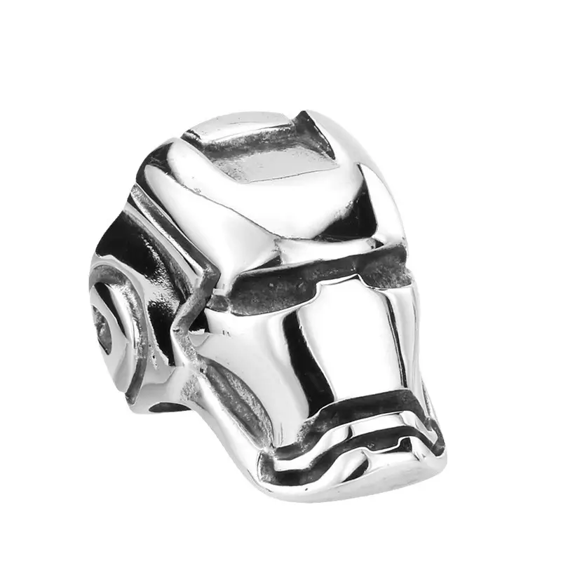 Ironman Helmet Titanium Steel Ring for Men