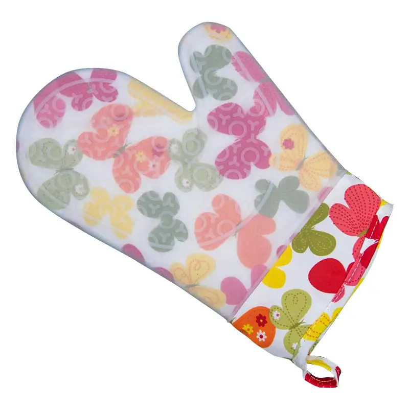 Oven Gloves Floral Design Heat Resistant Silicone