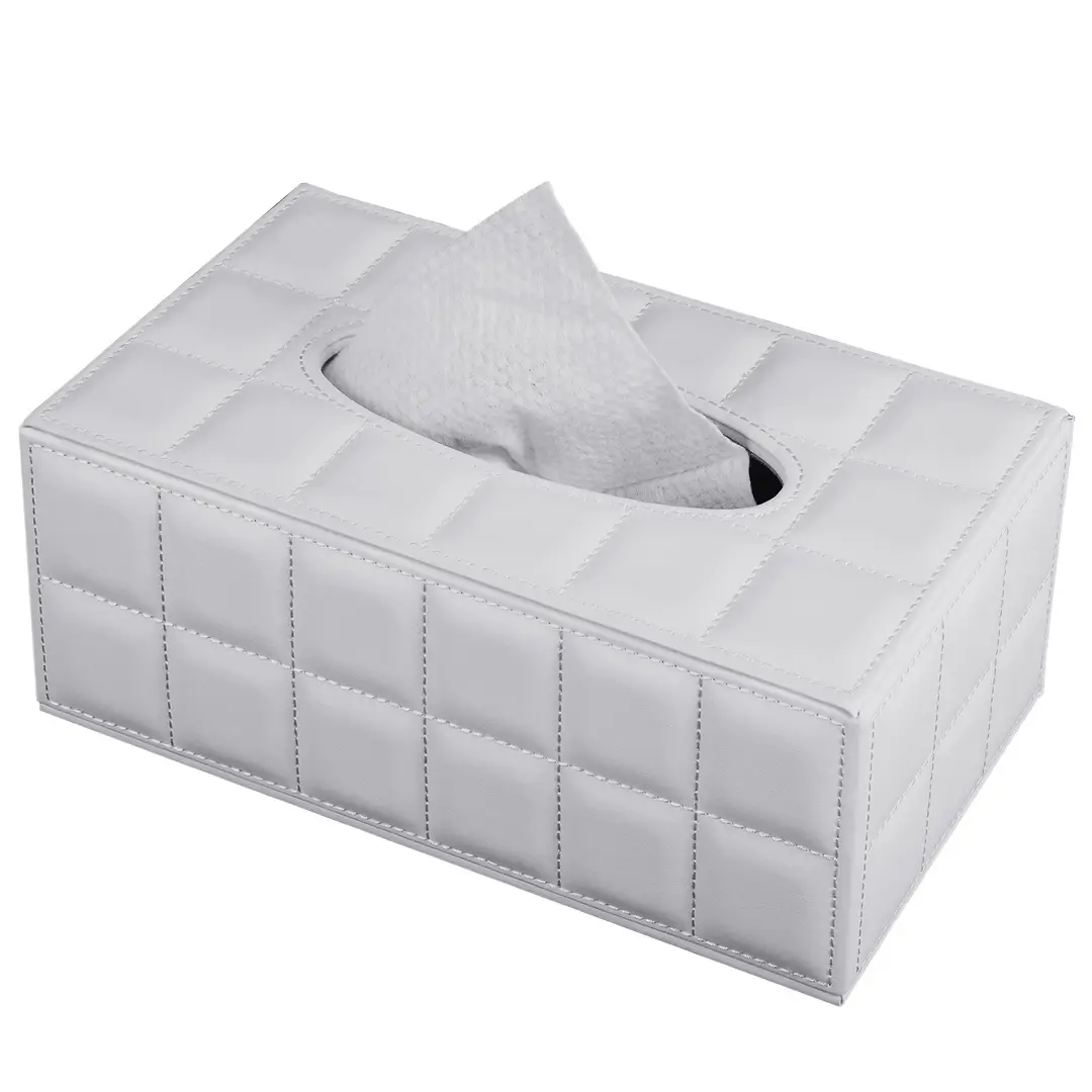 Black Leather Tissue Box for Home Office Event Use