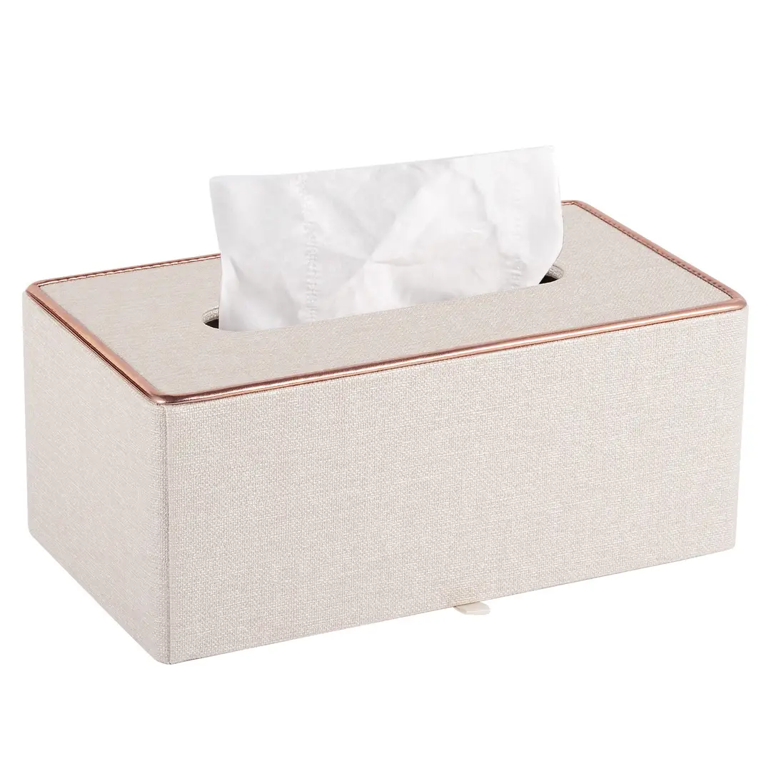 Black Leather Tissue Box for Home Office Event Use