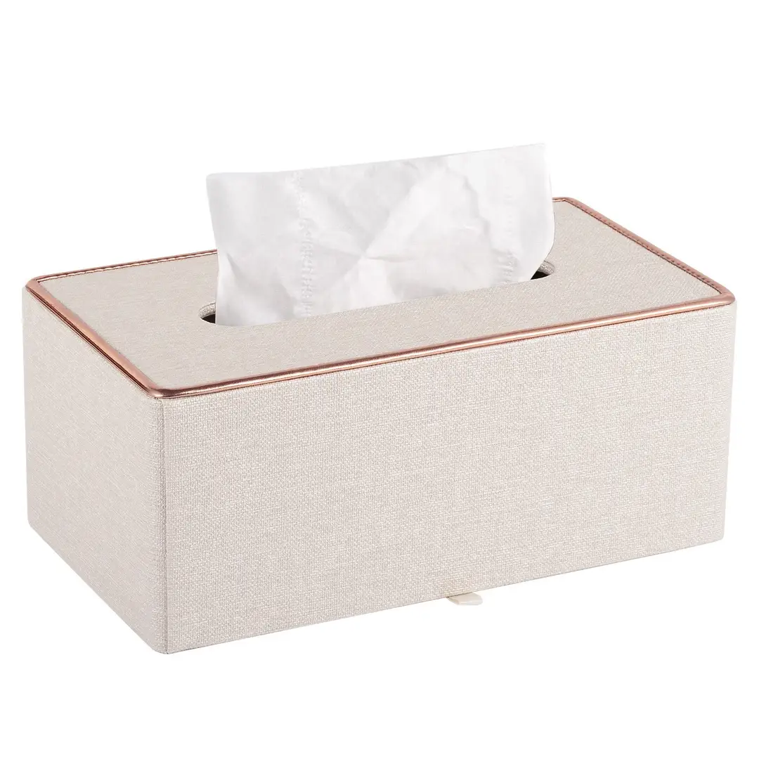Black Leather Tissue Box for Home Office Event Use
