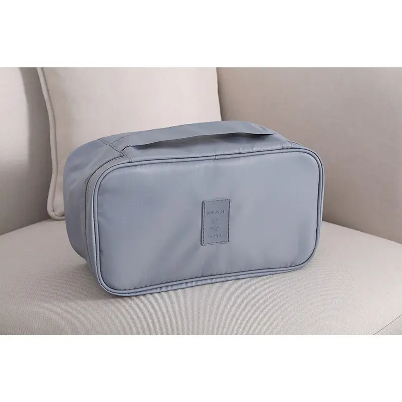 Pink Striped Travel Organizer for Bras & Cosmetics