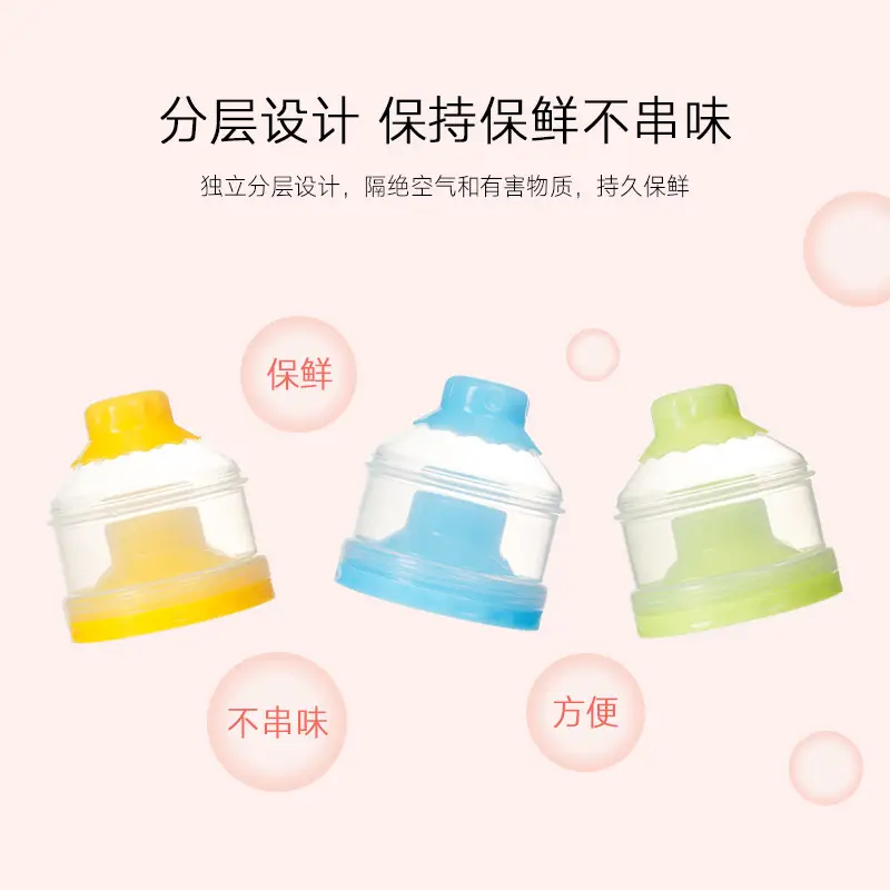 Three Layer Milk Powder Box for Baby, Durable & Stackable, Multi Color