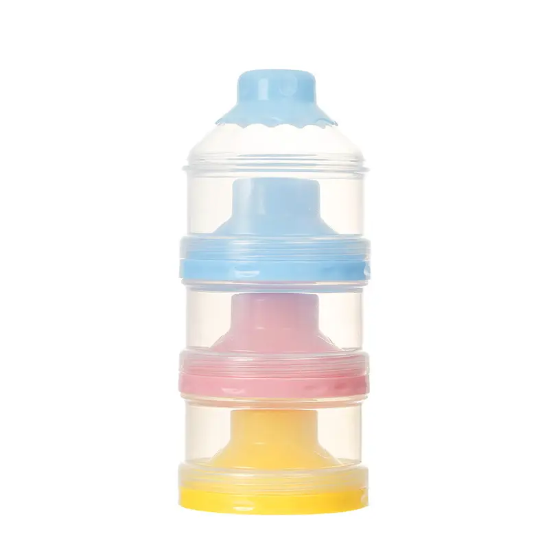 Three Layer Milk Powder Box for Baby, Durable & Stackable, Multi Color