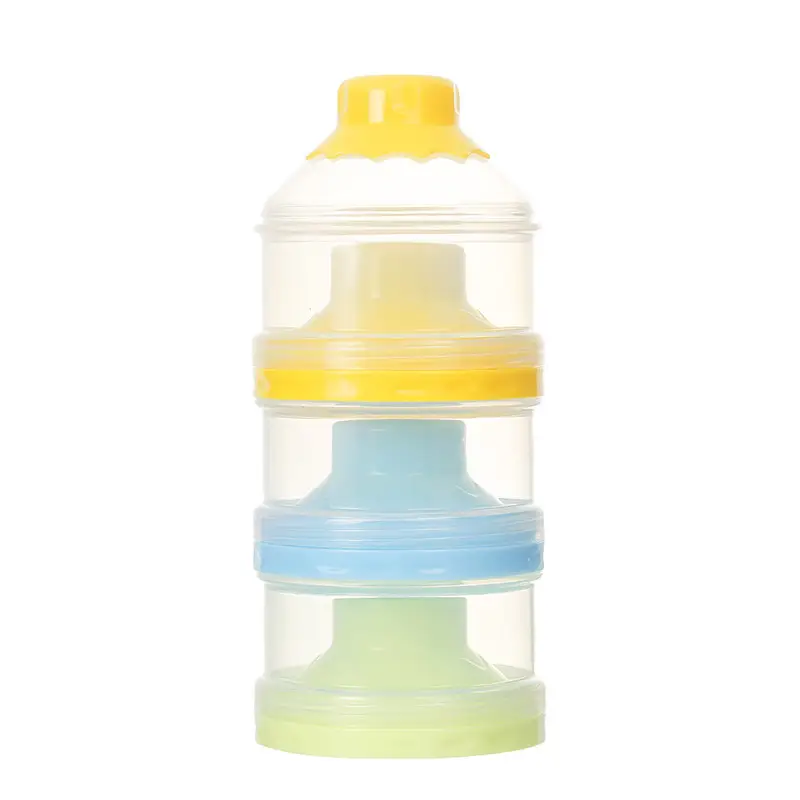 Three Layer Milk Powder Box for Baby, Durable & Stackable, Multi Color