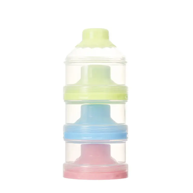 Three Layer Milk Powder Box for Baby, Durable & Stackable, Multi Color