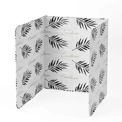 Foldable Heat Insulation Baffle Black Cactus Pattern