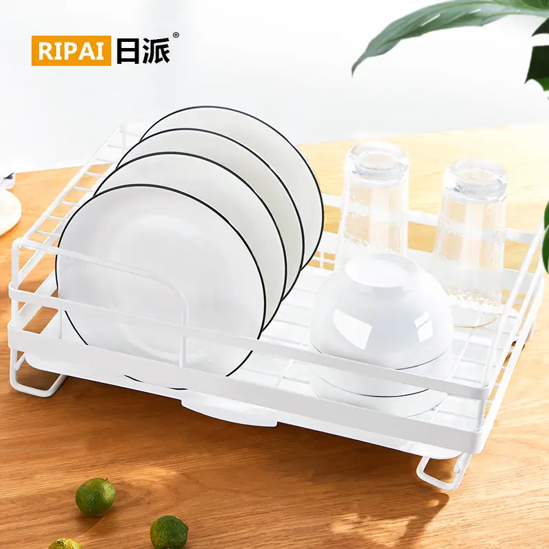 Iron Bowl Rack Modern Kitchen Storage Drain Plate Holder
