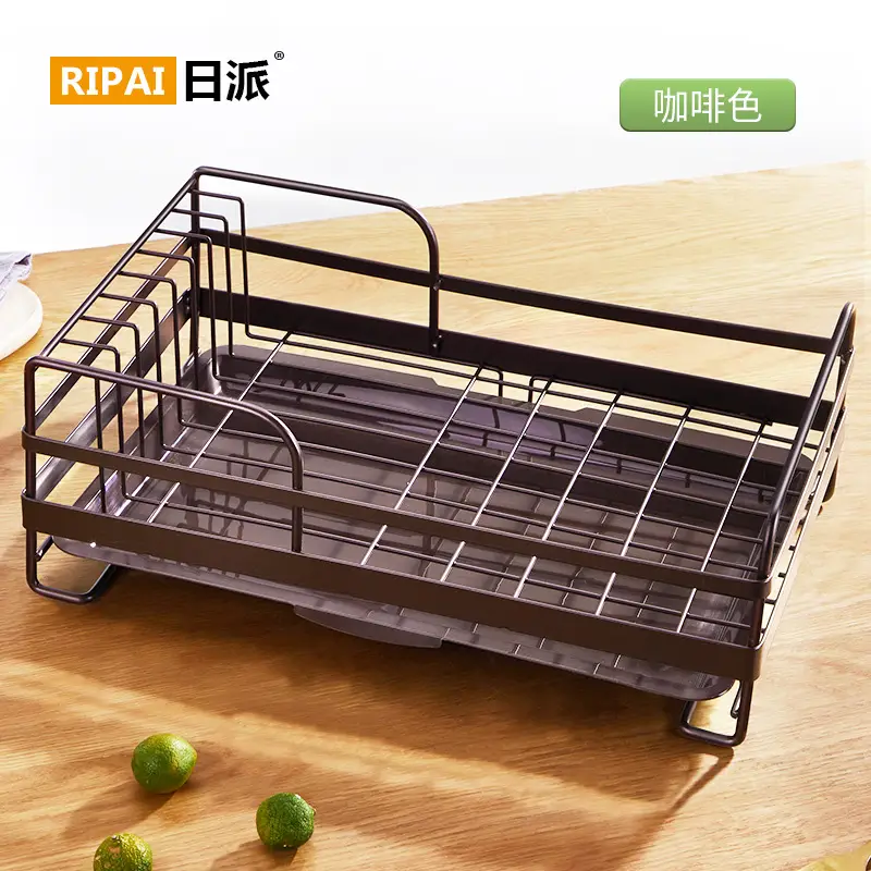 Iron Bowl Rack Modern Kitchen Storage Drain Plate Holder