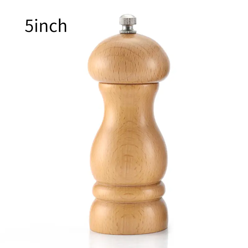 Wooden Pepper Mill Manual Grinder Black Pepper Sea Salt