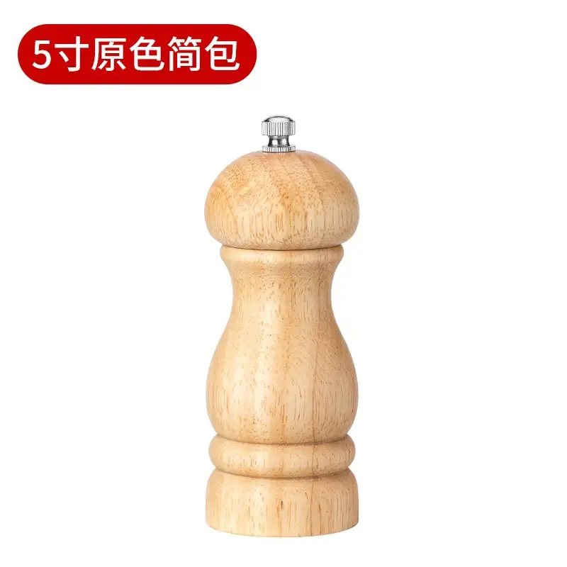 Oak Pepper Grinder Manual Rose Shaped Solid Oak
