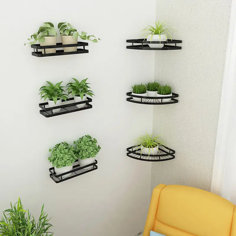 Wall-Mounted Spice & Toilet Rack Black Rust Resistant