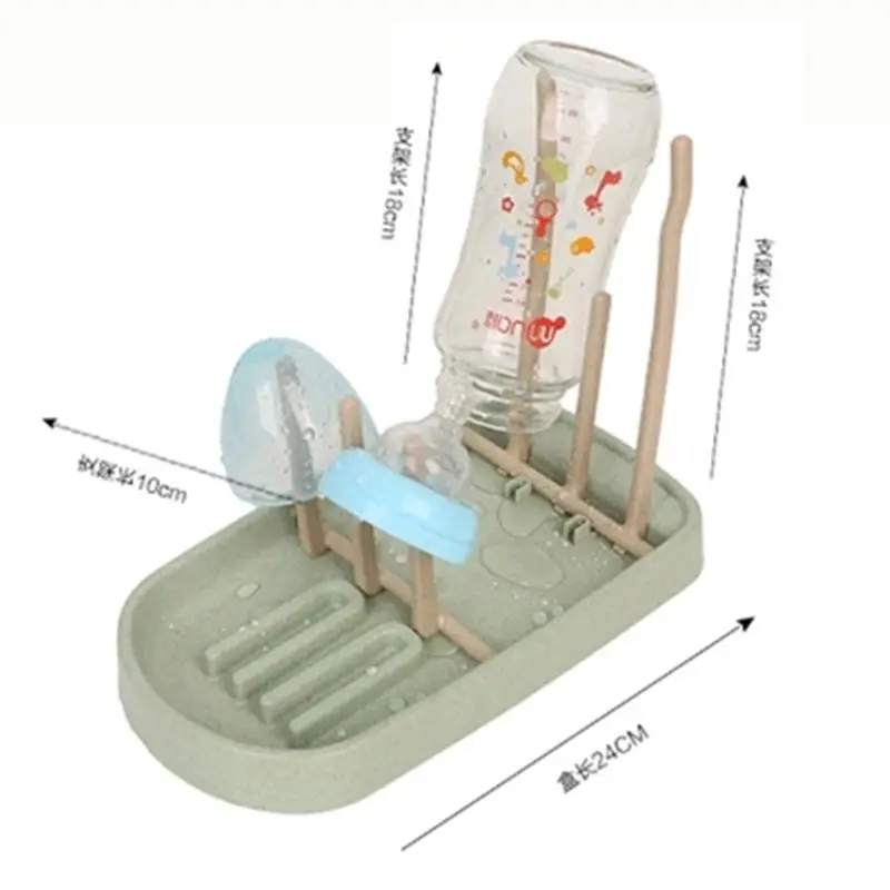 Wheat Straw Bottle Drain Rack Modern Minimalist Design