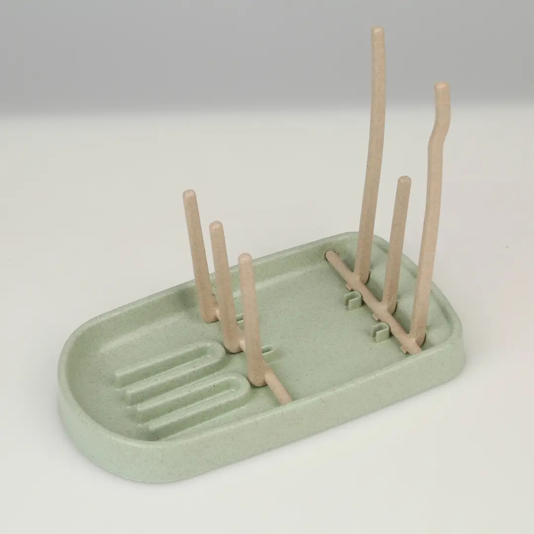 Wheat Straw Bottle Drain Rack Modern Minimalist Design