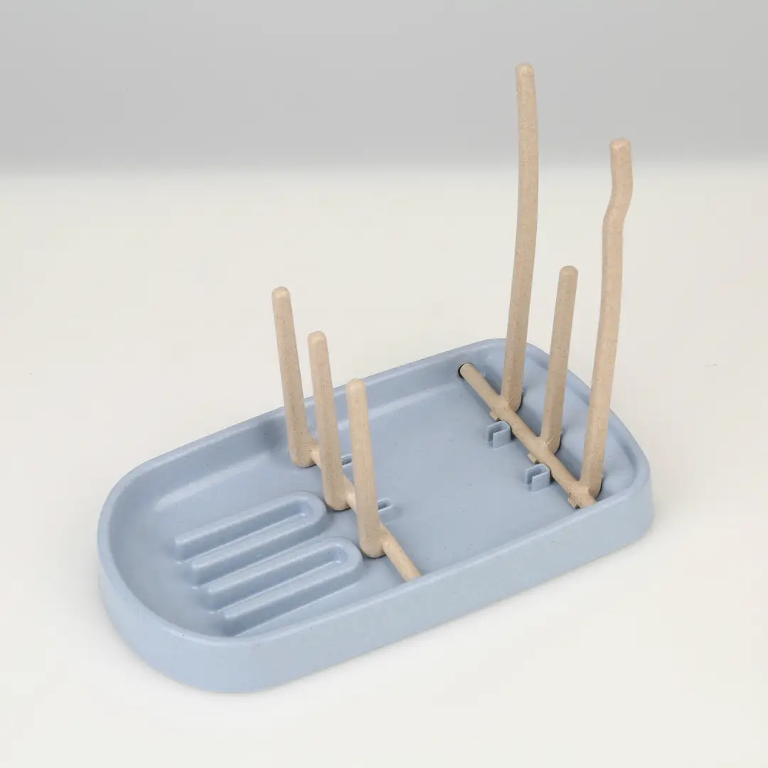 Wheat Straw Bottle Drain Rack Modern Minimalist Design