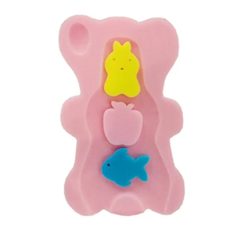 Baby Bath Sponge Mat Anti-Slip Yellow Blue