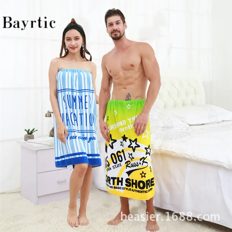 Light Purple Polka Dot Cotton Bath Towel for Home & Travel