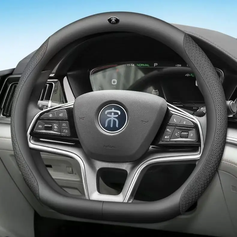 BYD Song Steering Wheel Cover White Black Ultra Thin Non Slip
