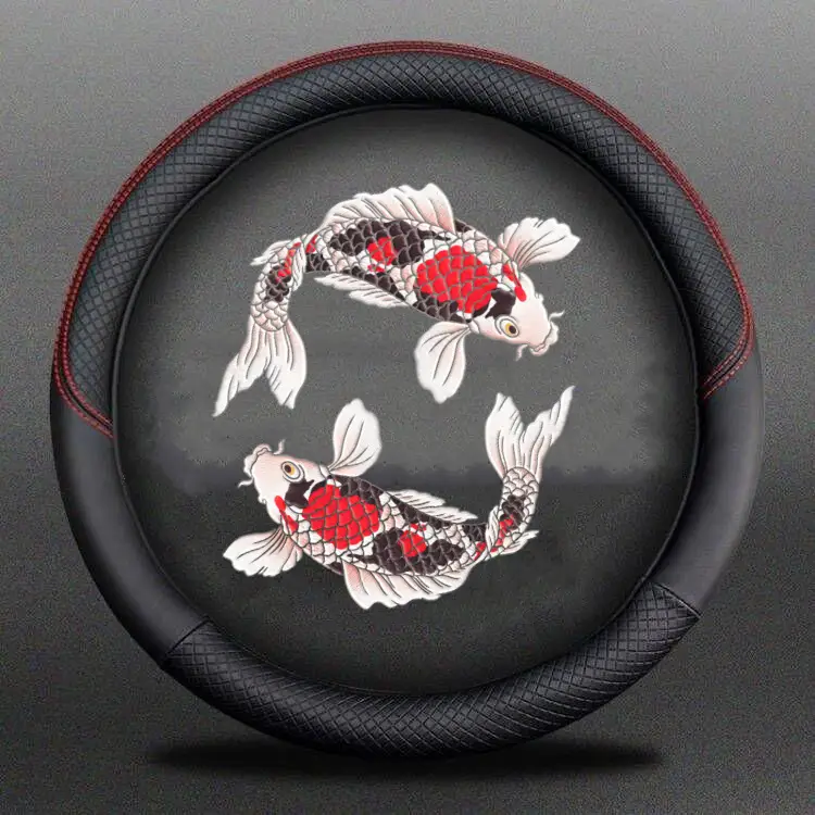 Red Black Sporty Steering Wheel Cover for Buses & Trucks