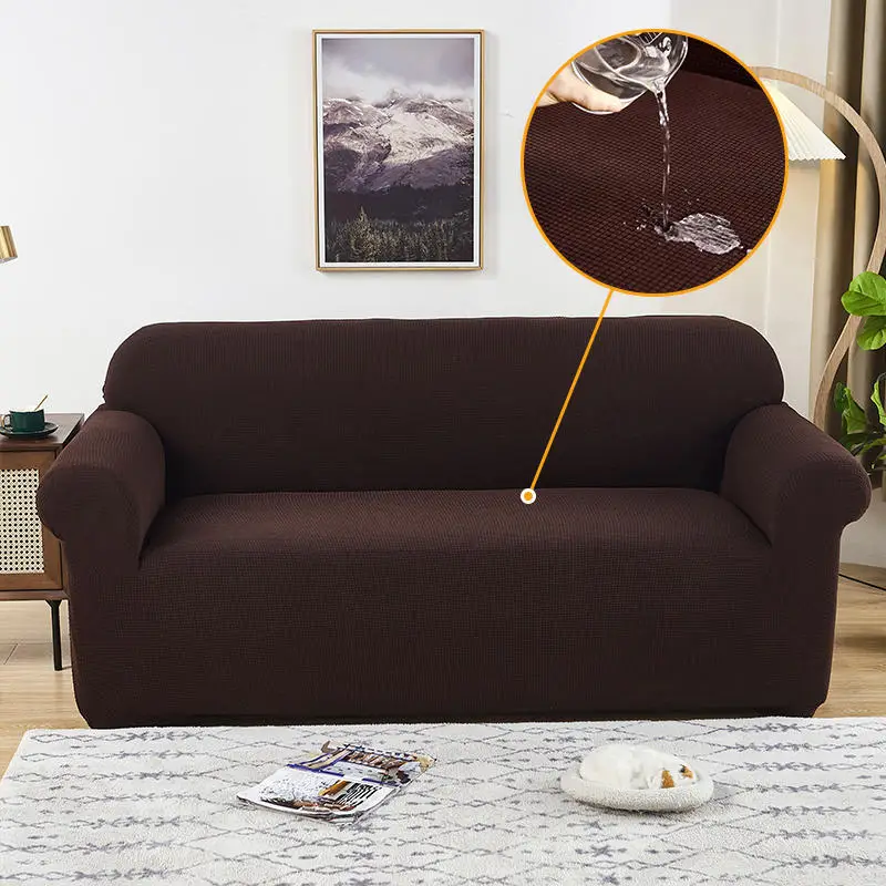 Water-Repellent Sofa Cover Black Elastic 90-140cm