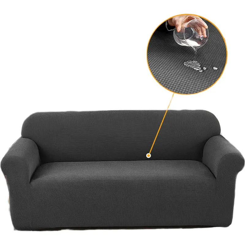 Water-Repellent Sofa Cover Black Elastic 90-140cm